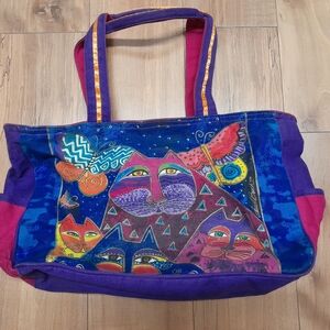 Laurel Burch Bag Tote Vintage 90's Y2K 15" X 9"
